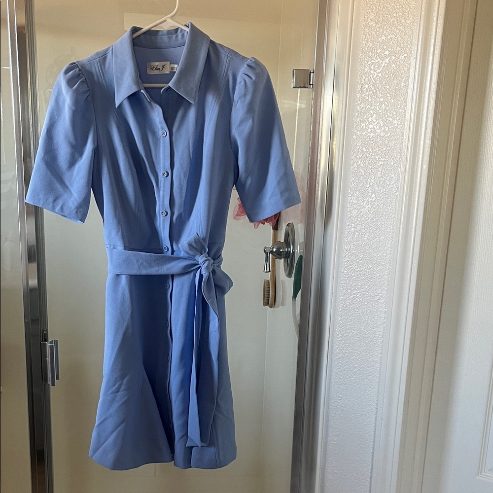 Eliza J Light Blue Mini Dress